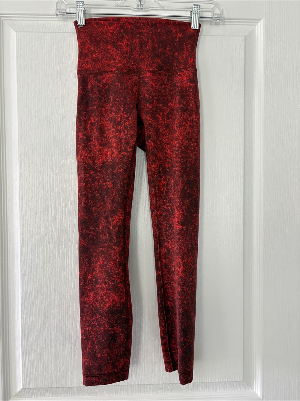 lululemon athletica Red Marble High-Rise Leggings